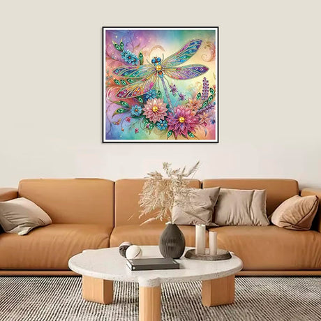 Acudotr Diamond Painting Kits for Adults Dragonfly, 5D Special Shape Diamond Art Kits for Beginners, Crystal Rhinestones Diamond Painting for Home Wall Decoration, 12×12 Inch Acudotr