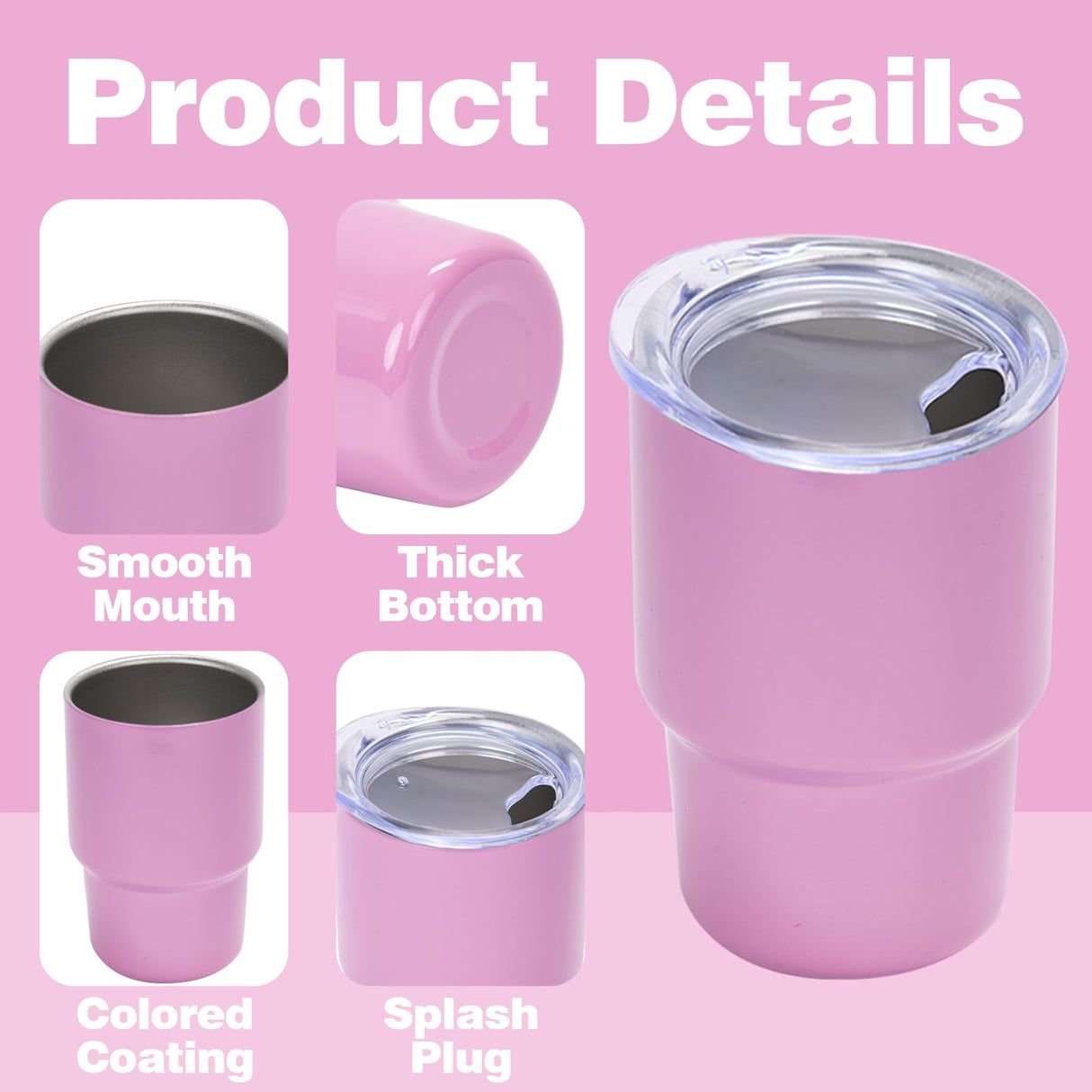 Tamarac Mini Tumbler Shot Glass with Straw, 3 oz Shot Glass with Straw and Lid, Funny Shot Glasses, Colored Stainless Steel Sublimation Tumblers,Wedding Birthday Party Favors 6 Pack Tamarac