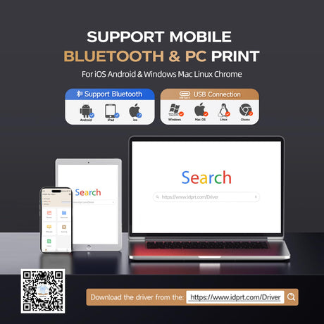 iDPRT Portable-Printer Wireless for Travel, 300DPI Inkless-Thermal-Small-Printer for Home Use, Office, Vehicles, Mobile Bluetooth Printer Supports 8.5" x 11" US Letter&A4&A5 Size, for Smartphone & PC iDPRT