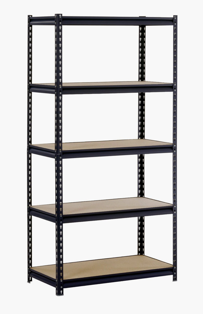 Muscle Rack URWM185BLK Black Steel Storage Rack, 5 Adjustable Shelves ...