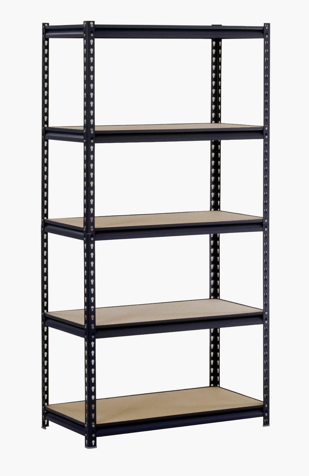 Muscle Rack URWM185BLK Black Steel Storage Rack, 5 Adjustable Shelves, 3000 lb. Capacity, 72" Height x 36" Width x 18" Depth EDSAL