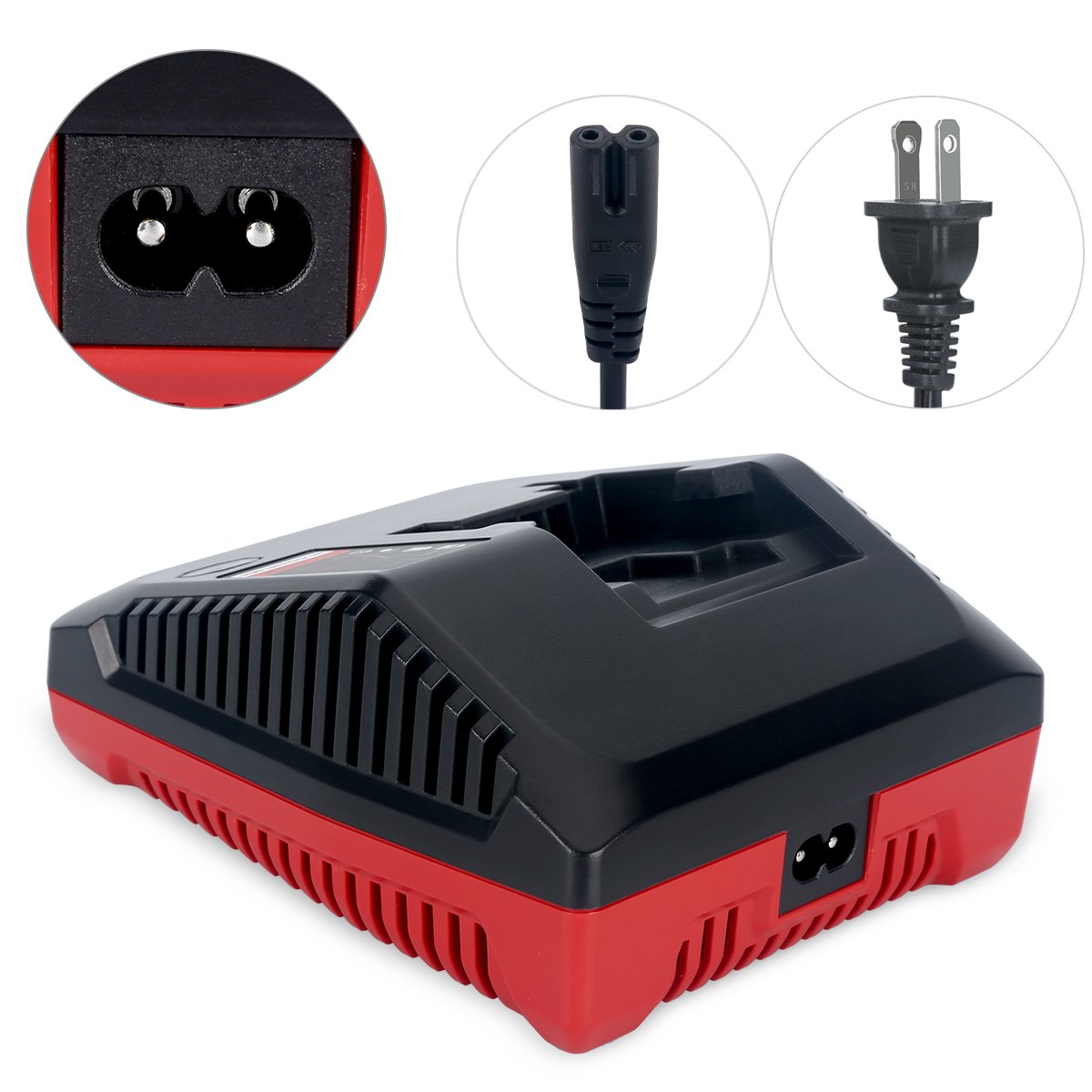 Biswaye PCXMVC 18V 3.0 A Fast Charger Compatible with Porter-Cable 18V Lithium & NiCad NiMh Battery PC18B PC18BLEX PCC489N PC18BL PC18BLX, Compatible with Porter Cable 18V Battery Charger Biswaye