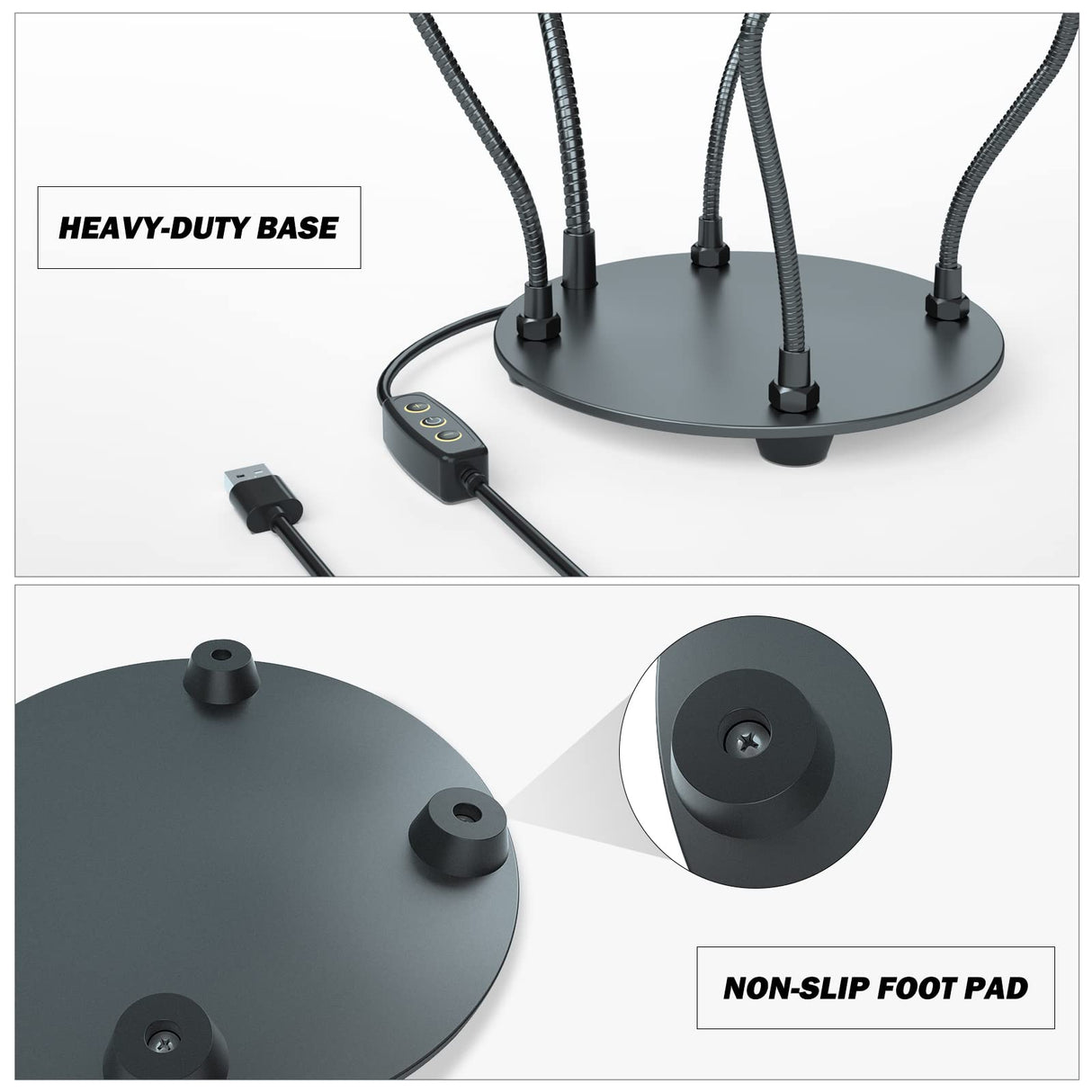 XYK Helping Hands Soldering Station with 3X Magnifying Glass with light, 4 Flexible Helping Hand Arms Magnifier and Third Hand Soldering Tool for Electronic Repair Soldering Jewelry Crafts XYK