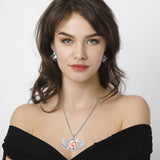 Junkin 24 Pcs Sublimation Rhinestone Trays Pendant Set, Including 6 Double Sided Blank Rhinestone Bezel Trays, 6 Pcs Thick Chains with 12 Sublimation Discs for Making (Sliver and Gold) Junkin