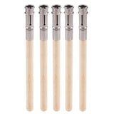 GTHER 5PCS Wooden Pencil Extender, Adjustable Art Pencil Lengthener, Holder with Aluminum Handle for Colored Pencils & Crayons GTHER