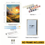 Sunset Farm Paint by Numbers Kit for Adults - DIY Landscape on Canvas 16x20 Inches, Adults' Paint-by-Number Kits Acrylic Paint Set, Suitable for Beginners, Scenic Art Kit for Home Decoration or Gifts DecorFriday