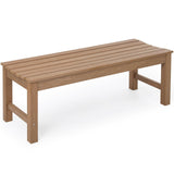 Stoog Teak Two-Person Outdoor Backless Bench with 800 lbs Capacity and All-Weather Durability Stoog