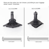 Luggage Wheels Replacement Kit 50mm x 12mm, Suitcase Replacement Wheels with Black Screws Axles Bearings, Repair Suitcase Caster Set for Trolley Bag Travel (8PCS) FLIHONST