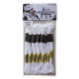 UMC STAG Pack of 12 Premium Embroidery Thread | 100% Egyptian Cotton Premium Skeins | Cross Stitch Embroidery Floss | Oeko TEX Certified Stranded Cotton | Ideal for Arts & Crafts (White-12) UMC STAG