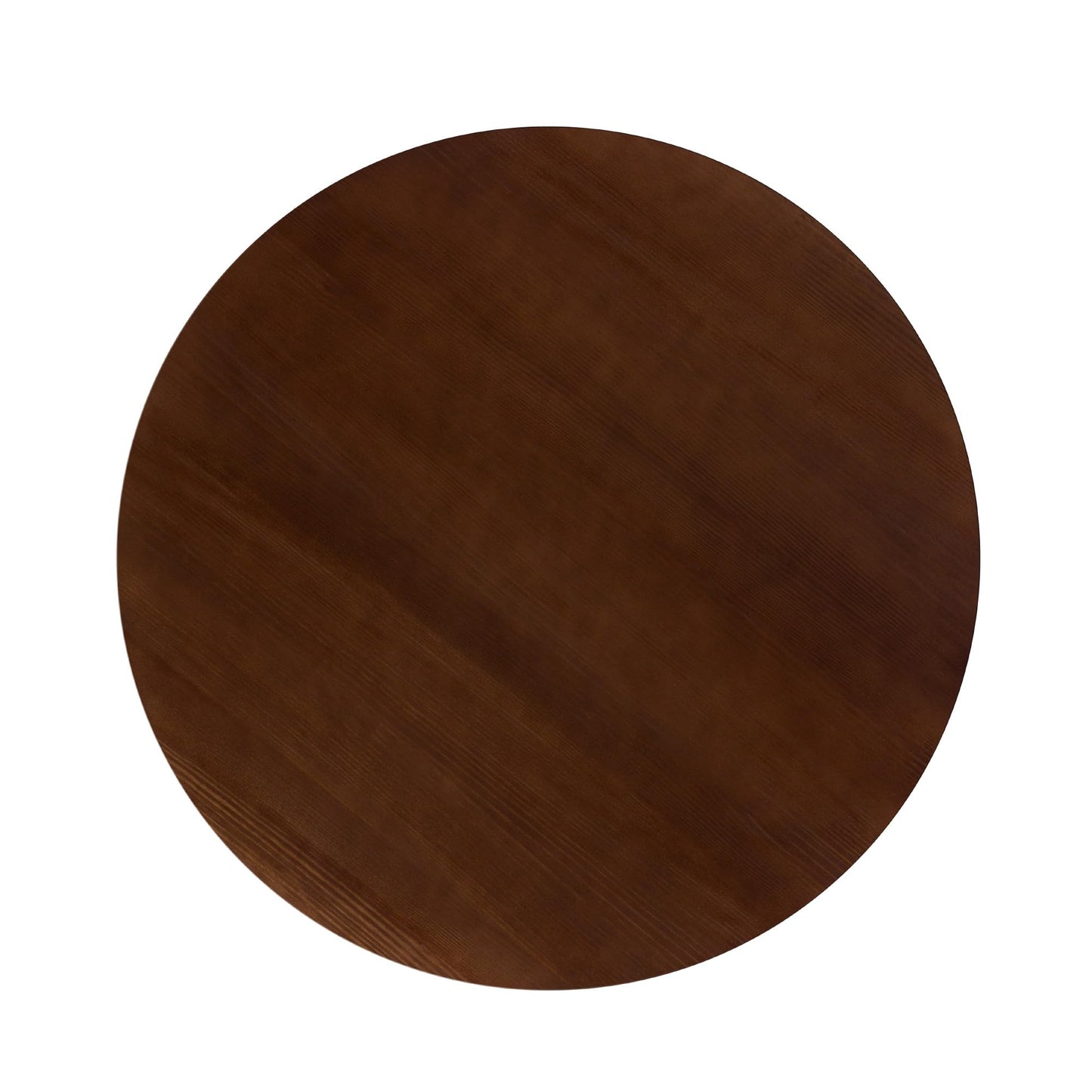 Walker Edison Modern Paneled-Wood Pedestal Base Round Top Dining Table, 48 Inch, Brown - WoodArtSupply