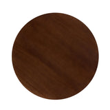 Walker Edison Modern Paneled-Wood Pedestal Base Round Top Dining Table, 48 Inch, Brown Walker Edison