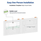 FLEXIMOUNTS 2-Pack 2x6ft Garage Shelving with Hooks 24-inch-by-72-inch Wall Shelf Garage Storage Racks Floating Shelves, Black FLEXIMOUNTS