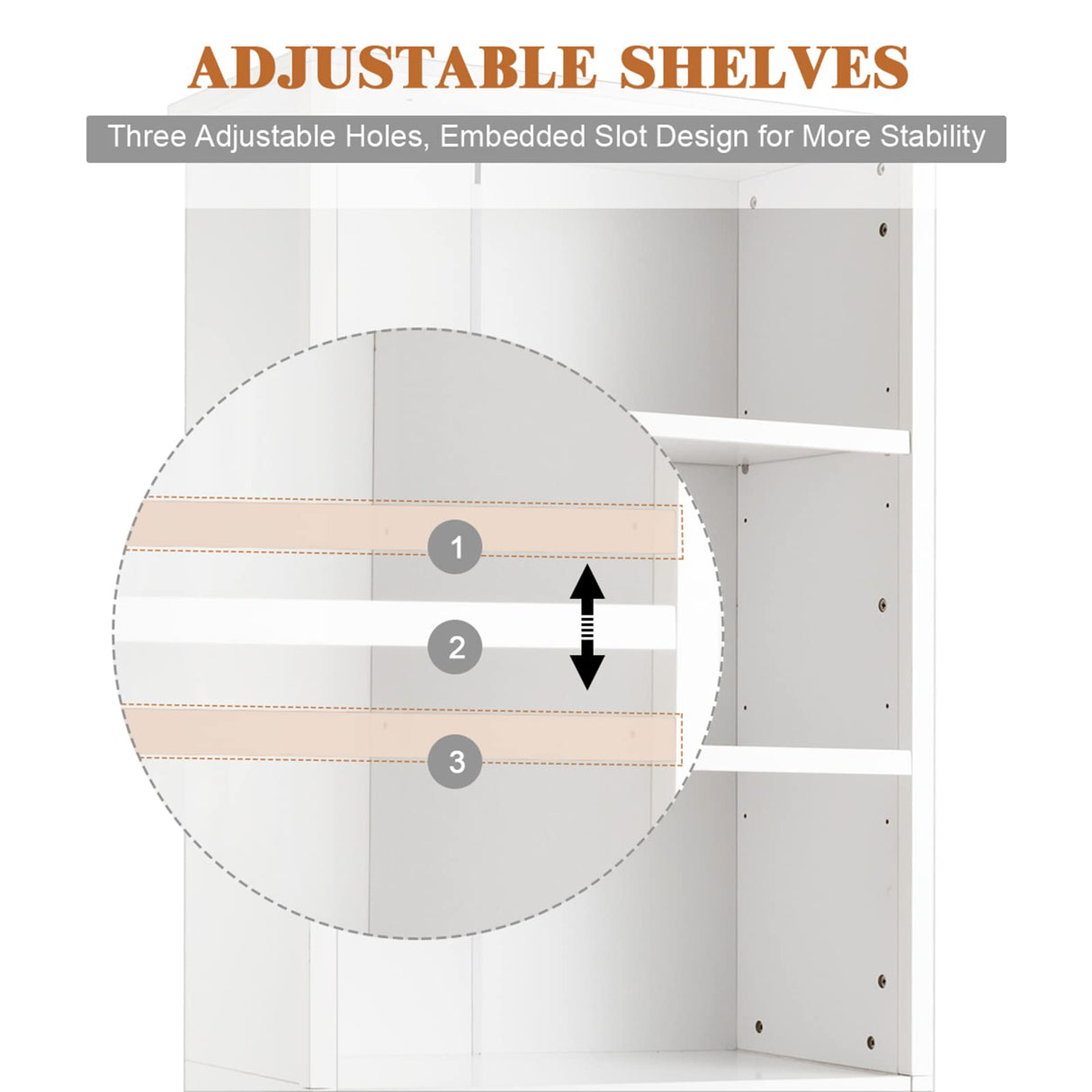 Tangkula 3-Tier White Bookcase with Double Doors for Elegant Storage Solutions Tangkula