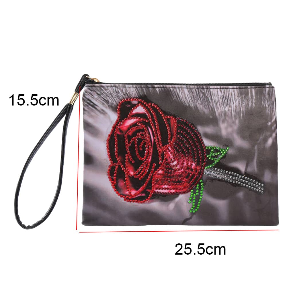 HuamuTech Diamond Art Clutch DIY PU PU Handbag Daily Money Phone Wallet Purse WoodArtSupply