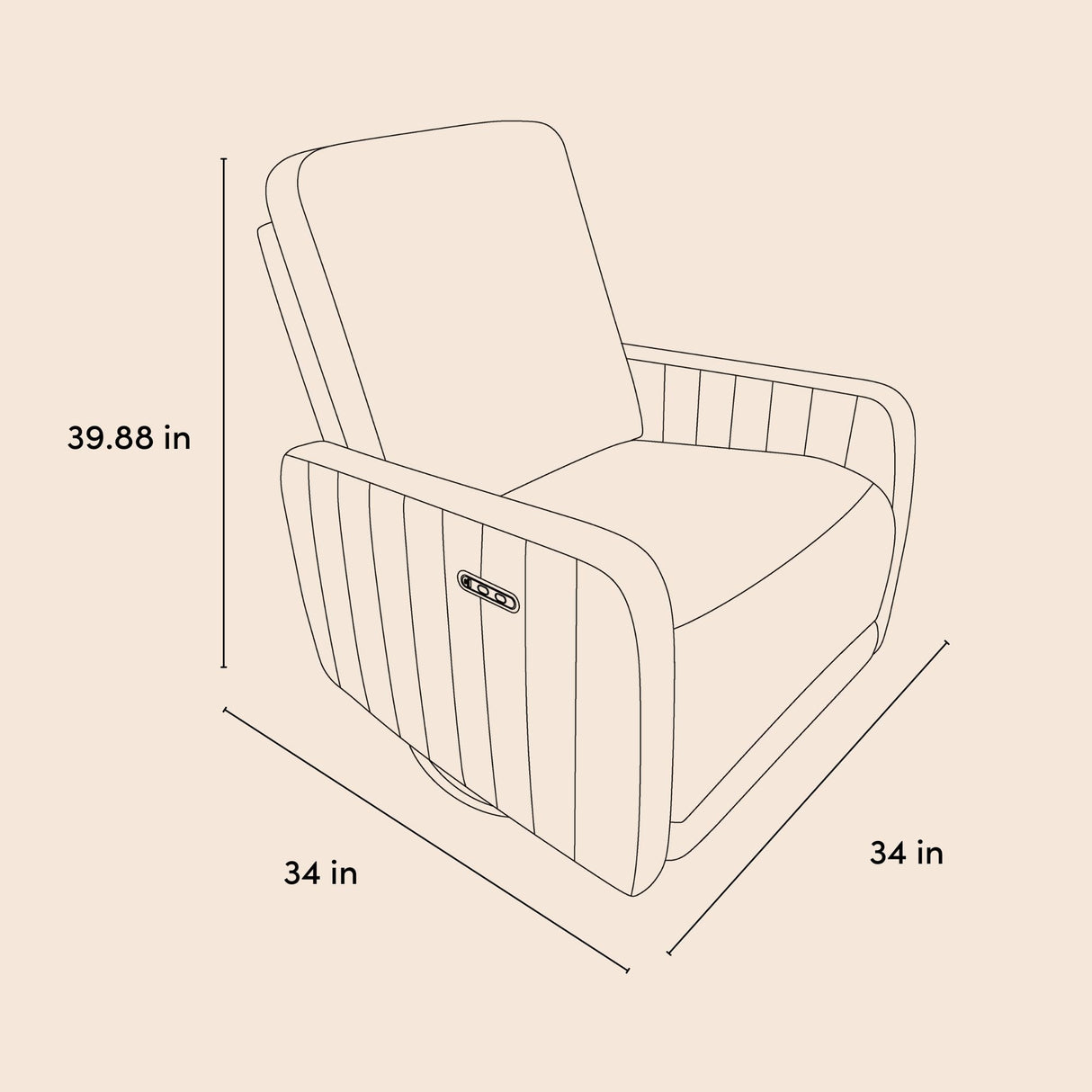 Storkcraft Kyoto Deluxe Extra-Wide Power Recliner Swivel Glider (Black Boucle) – Premium Electronic Power Recliner for Nursery, Includes Dual-USB Charging Port, Extra Wide Glider Rocking Chair Storkcraft