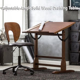 Drafting Table Desk Art & Craft Work Station Drawing Desk Adjustable Angle Drawing Artist Desk, Solid Pine Wood Artist Table (Size : 135x80x96cm) WoodArtSupply