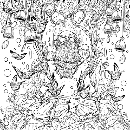 Mythographic Color and Discover: Cosmic Spirit: An Artist's Coloring Book of Tarot, Astrology, and Mystical Symbols WoodArtSupply