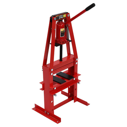 Hydraulic Power Units, 6-Ton Benchtop Hydraulic A-Frame Shop Press with Press Plates, Hydraulic 6 Ton Garage Floor Adjustable Shop Press with Plates, Hydraulic Press, Red, Hydraulic Shop Pres - WoodArtSupply