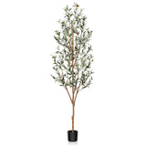 Kazeila Artificial Olive Tree 6FT Tall Faux Silk Plant for Home Office Decor Indoor Fake Potted Tree with Wood Branches and Fruits Kazeila