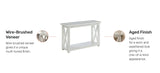 Seaside Lodge White Console Table by Home Styles,Off-white homestyles