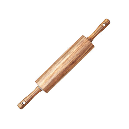 KITEISCAT Acacia Wooden Rolling Pin for Baking - Non-Stick Dough Roller with Handles- 17 Inches Long Baking Rolling Pin for Pizza, Fondant, Crust, Cookie & More- Classic Pastry Rolling Pin