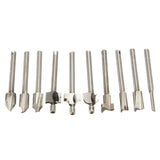 Urhelper 10-piece HSS Woodworking Router Bits Set for Dremel Rotary Tools by Urhelper Urhelper