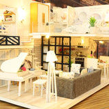 GuDoQi DIY Miniature Dollhouse Kit with Furniture, Tiny House kit 1:24 Scale, Need to Assemble Around 30 Hours, Great Handmade Crafts Gift for Birthday, Christmas, Life House(No Dust Cover) GuDoQi