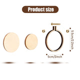 Jetec 20 Pieces 2 Inch Mini Embroidery Hoops Wooden Small Tiny Embroidery Hoops Adjustable Circle Cross Stitch Ring Bulk for Home Ornaments Art Craft Handy Sewing Jetec