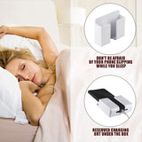 CEI&BPY 2Pcs Phone Holder Wall Mounted, Phone Stand with Self Adhesive. Phone Holder for Shower/Charging.Compatible with iPhone and Android (2Pcs-White) CEI&BPY