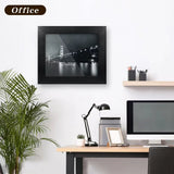 Hidden Gun Storage, Concealment Gun Safes for Pistols, Secret Decor Solid Wooden Handgun Picture Frames Box (Black) Homvle