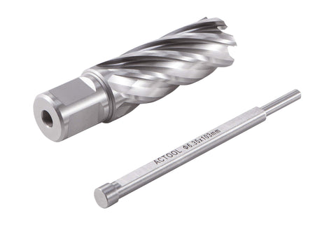 ACTOOL 7/8" Diameter × 2" Depth of Cut HSS ANNULAR Cutter with 3/4'' Weldon Shank ACTOOL