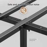 BONSOIR King Size Steel Platform Bed Frame with Wood Headboard – Easy Assembly, No Box Spring Required, Squeak-Free Design BONSOIR