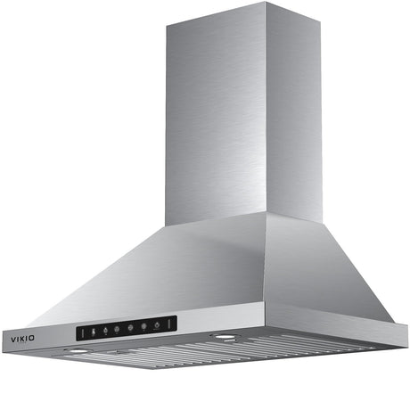 VIKIO HOME Wall Mount Range Hood 30 inch,Kitchen Vent Hoods 980 CFM Ducted/Ductless Range Hood,with Gesture Sensing & Touch Control Switch Panel, 3 Speed Exhaust Fan Permanent Filter VIKIO HOME