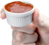 Kÿchen Mini Ramekins 1 oz. 30 ml|Microwave & Oven Safe, Porcelain Souffle Dish, Dipping Sauce, & Small Dessert Cups| 6 Count kÿchen