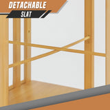 SFIHOME Bamboo Rotating Bookcase 5-Tierd Rotating Bookshelf Tower for Storage, Revolving Floor Standing Book Shelves 360 Degree Spinning Bookshelf for Living Room, Bedroom, Office and Library SFIHOME