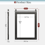 Mestikits Farmhouse Bathroom Vanity Mirror, 22"x30" Black Farmhouse Mirror with Rustic Wood Framed, Rectangle Wall Decorative Mirrors for Entryway, Living Room, Bedroom Mestikits