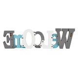 Rustic Wooden Teal Home Sign Decorative Cutout Letters Freestanding Block Word Sign Hanging Ornament Table Shelf Decor (Welcome) E-view