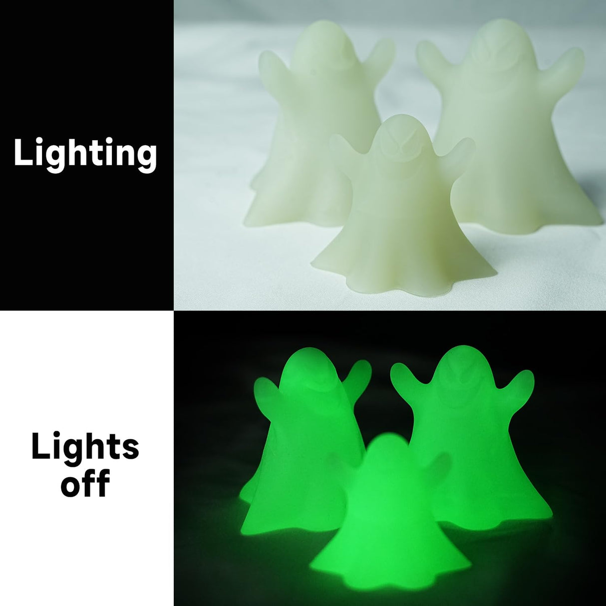 GratKit Glow Green in The Dark Resin, 405nm UV-Curing Photopolymer Resin for LCD/DLP 3D Printers, 1000g, Clear GratKit
