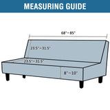 H.VERSAILTEX Armless Futon Cover Stretch Sofa Bed Slipcover Protector Elastic Feature Rich Textured High Spandex Small Checks Jacquard Fabric Futon Cover, Machine Washable, Gray H.VERSAILTEX