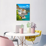 Paint by Numbers for Adults Beautiful View of Amalfi Oil Painting Paint by Numbers for Beginners Lemons in the Foreground Italy Paint by Numbers Kit DIY Oil Painting Children s Crafts 16x20 inch TUMOVO