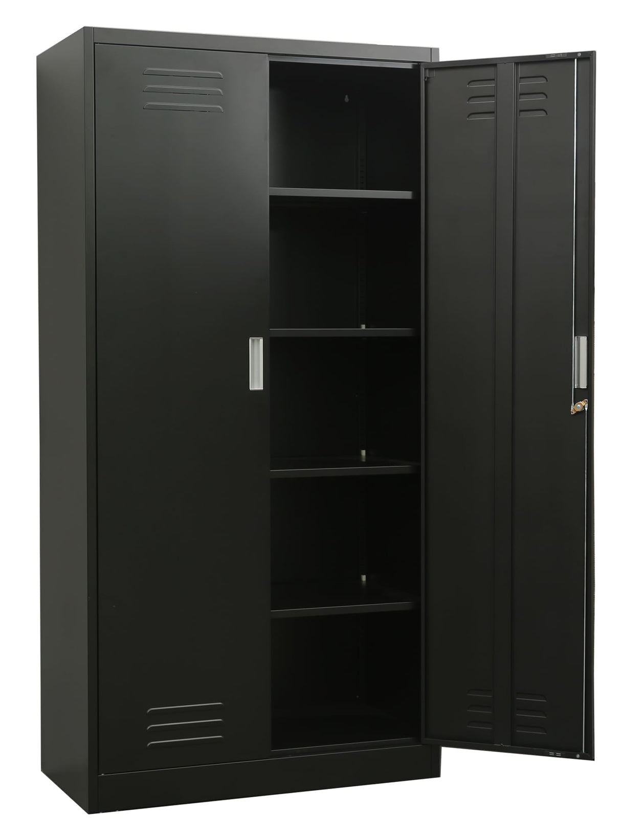 CJF Locking Storage Cabinet with Adjustable Shelves, 72" Metal Storage Cabinets for Garage, Office, Home, Pantry, Classroom CJF
