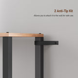 TUTOTAK 4-Tier Narrow Bookshelf for Small Spaces in Rustic Brown TUTOTAK