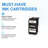 PG-245XL Black Ink Cartridge Replacement for Canon PG-245 PG-245XL 245XL Black Ink for PIXMA MX490 TR4520 TS3322 TR4522 TR4500 TS3122 TS3300 MX492 MG2522 TS3320 TS3100 Printer（1 Black） FACMS