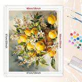 Still Life Paint by Numbers Kit for Adults - DIY Lemon Basket with Blossoms Painting on Canvas 16x20 Inches, Acrylic Paint Set, Suitable for Beginners, Fruit Art for Home Decoration or Gifts DecorFriday