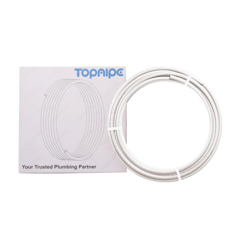Topaipe 3/4 Inch x 100 Feet White PEX-B Pipe,NSF Certified for Potable Water， PEX Tubing Water Pipe for Plumbing, Floor/Wall Plumbing Tools Pex Fittings for Hot/Cold Water TOPAIPE