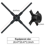 3D Hologram Fan, 52cm 3D Hologram Projector HD LED Holographic Christmas Tree Advertising Display with Remote Bluetooth WiFi,700 Video Library for Business,Bar,Halloween Missyou 20.5 Inch Missyou