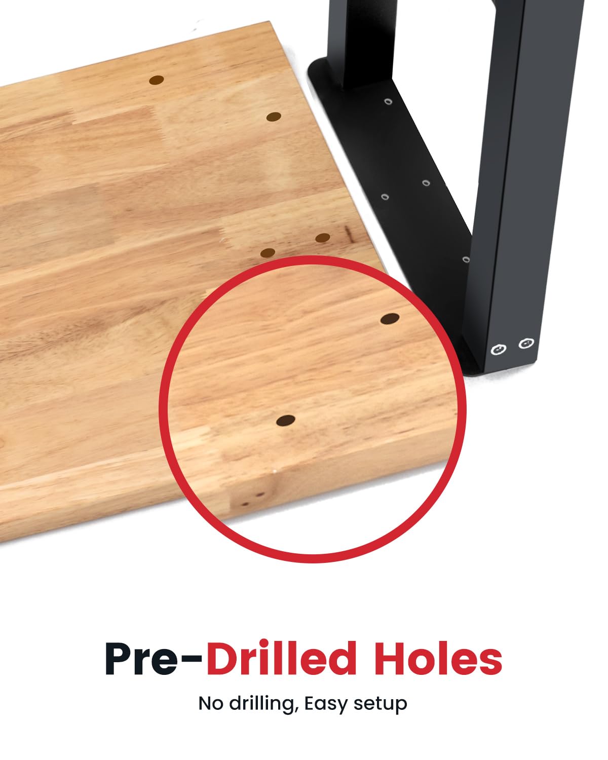 ENJOYWOOD 60 Inch Workbench for Garage Adjustable Height Work Bench with Pegboard Power Outlets Rubber Wood Tabletop Work Table for Cutting Wood Woodworking Shop Home Office Electronic ENJOYWOOD