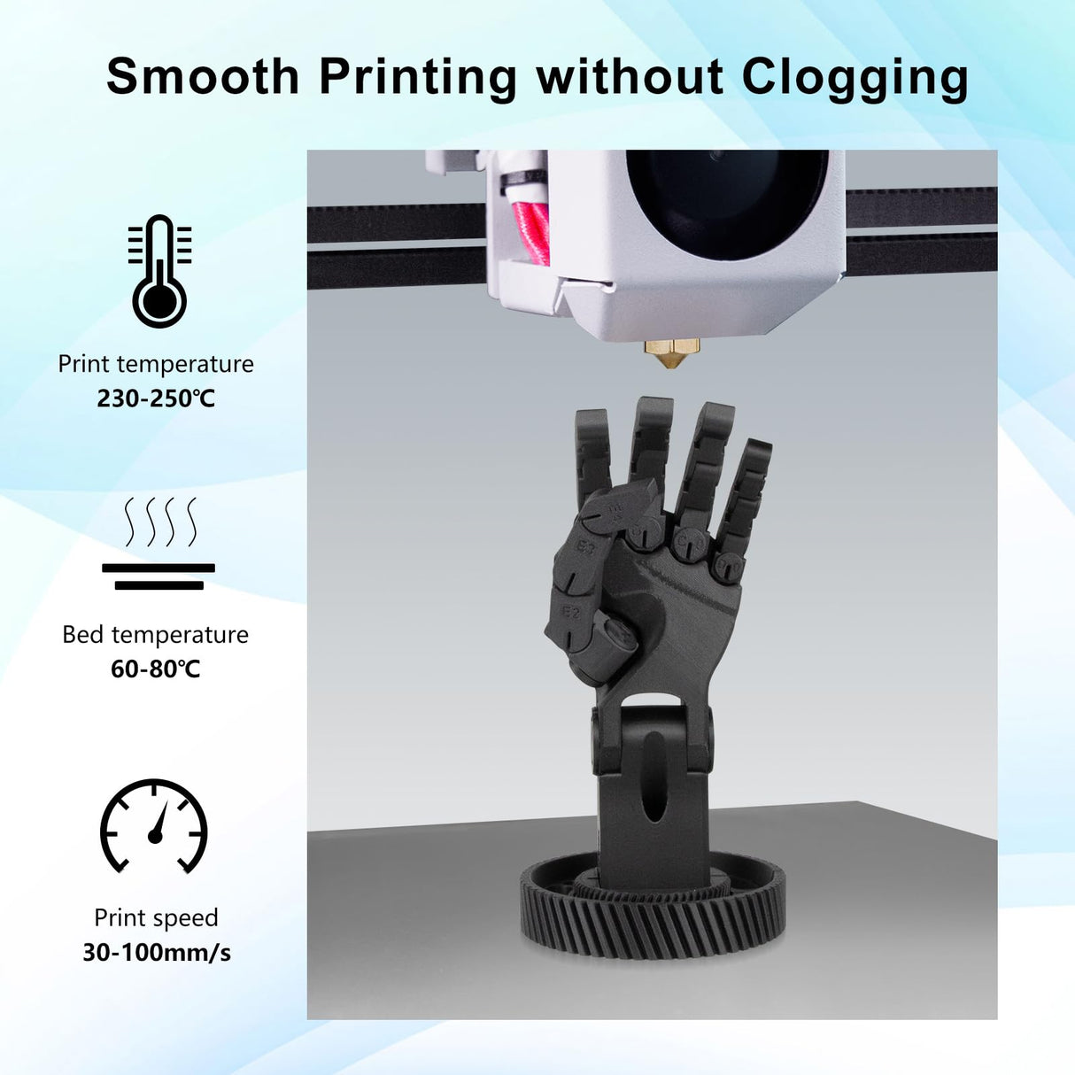 IEMAI PETG Carbon Fiber Filament 1.75mm, Matte Black PETG-CF, Heat-Resistant, High Strength & Rigidity 3D Printer Filament, 1kg Spool Designed for Complex Models and Functional Parts IEMAI