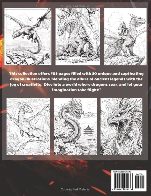 Dynamic Dragons: Coloring Book