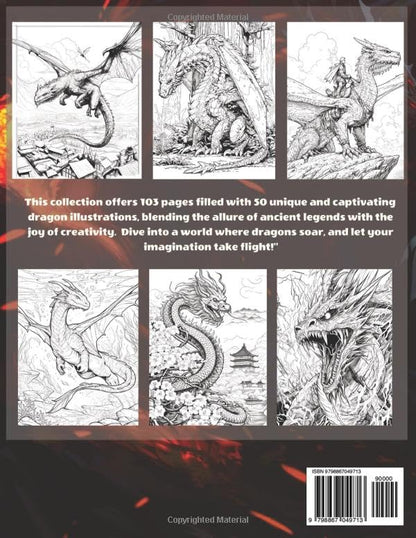 Dynamic Dragons: Coloring Book